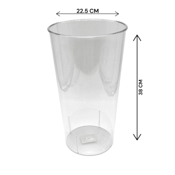 Vaza Flori Din Acril Transparent - Diametru 22.5cm