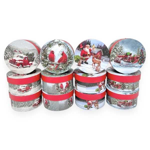 Set 12 Cutii Rotunde Mici Modele Mixte Mosul