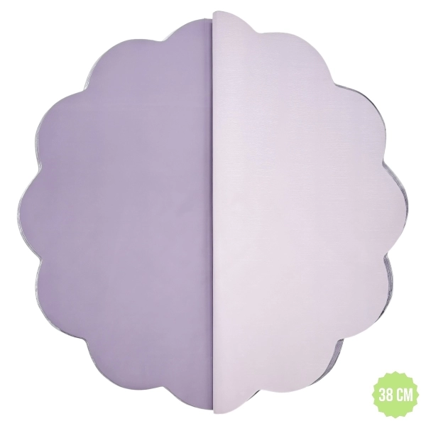 Celofan Rotund Cerat doua Fete 38CM lavander cu mauve