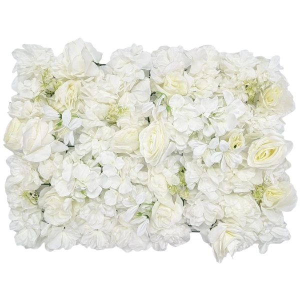 Panou Floral 60cm x 40cm Alb cu Verdeata  model 3 cod 21-289